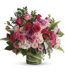 Haute Pink Bouquet from Kinsch Village Florist, flower shop in Palatine, IL